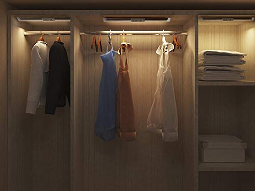 Joyzy 2 Pack Motion Sensor Closet Lighting with Eye Protection Design Automatic Closet Lights Battery Operated Pantry Light Wireless Lightings, LED Rechargeable Counter Lighting for Wardrobe - color: 2 Pack