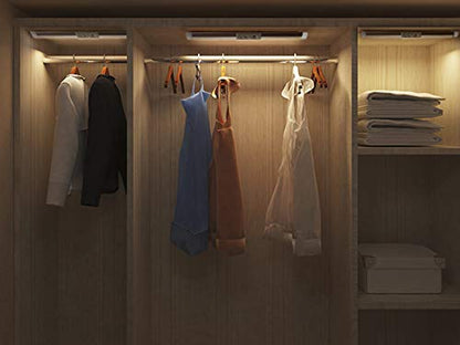 Joyzy 2 Pack Motion Sensor Closet Lighting with Eye Protection Design Automatic Closet Lights Battery Operated Pantry Light Wireless Lightings, LED Rechargeable Counter Lighting for Wardrobe - color: 2 Pack