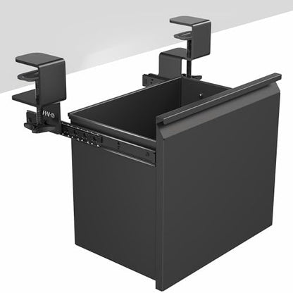 VIVO Black Clamp-on Under Desk Filing Cabinet, MOUNT-FCD1C-B - style: Desk Clamp