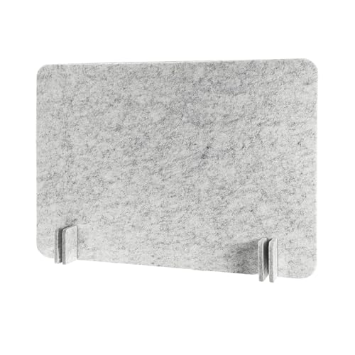 Acoustic Desk Divider Stand Up Privacy Partition Soundproof Felt Screen Lightweight Design Suitable for, Rectangle Light Gray - color: Rectangle Light Gray