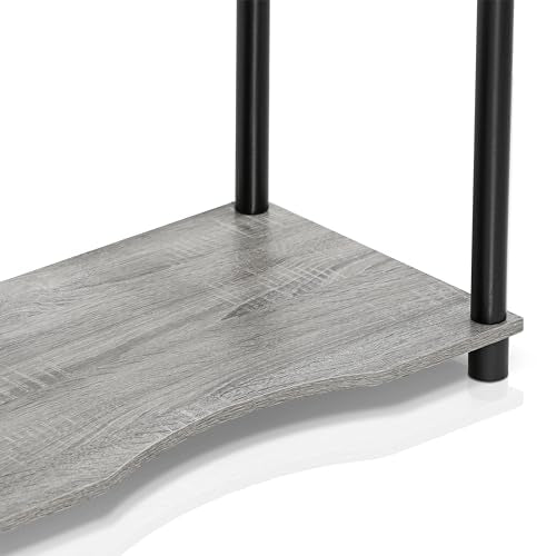Furinno 10016GYW/BK Home Laptop Notebook Computer Desk, French Oak Grey/Black - color: French Oak Grey/Black, size: 16 Inch Wide