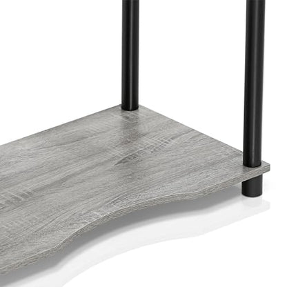 Furinno 10016GYW/BK Home Laptop Notebook Computer Desk, French Oak Grey/Black - color: French Oak Grey/Black, size: 16 Inch Wide