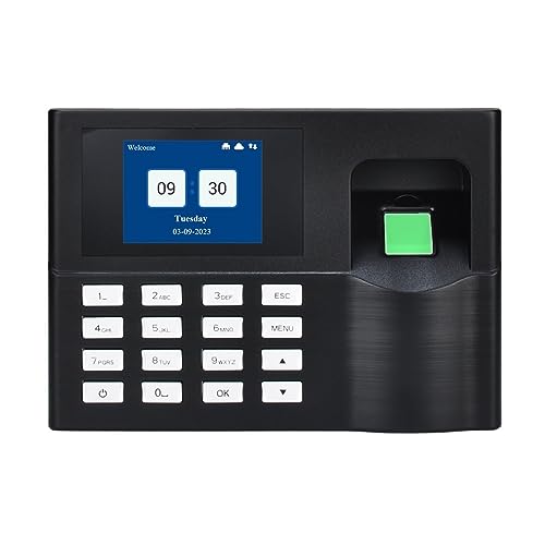 Clocking in Machine for Employees Small Business Attendance System Fingerprint TCPIP USB Password Office Time Clock Employee Recorder Device Biometric Machine Office Time,