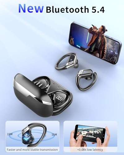 Wireless Earbuds, 2026 Bluetooth 5.4 Headphones, ENC Noise Canceling Mic - color: DarkSlateGrey