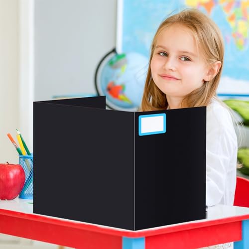 24 Pcs Privacy Folders for Students Testing, Stylish, Black - color: Black, style: Stylish
