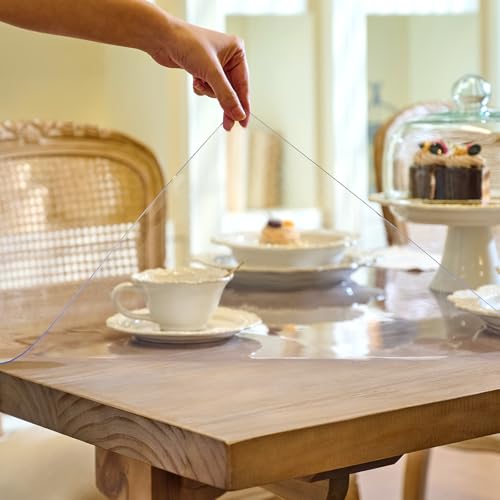Clear Table Cover Protector 24x14'', Waterproof 2.0mm Thick PVC Table Pad - size: 14" x 24" (Rectangular)