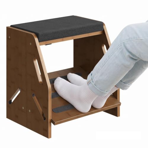 CHOEZON Adjustable Foot Rest Under Desk with Cushion and Non-Slip Design