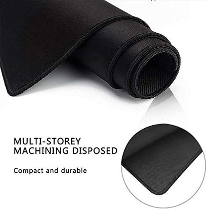 Gaming Mouse Pad XXL Extended Desk Pad & Thick Large (800x300x3 mm) Computer Keyboard Mousepad Mouse Mat (80x30 Black) - color: 80x30 Black
