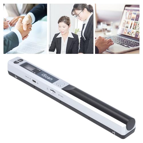 Portable Scanner, Mobile Document Scanner A4 Scanning for Photo (Silver)