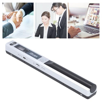 Portable Scanner, Mobile Document Scanner A4 Scanning for Photo (Silver)