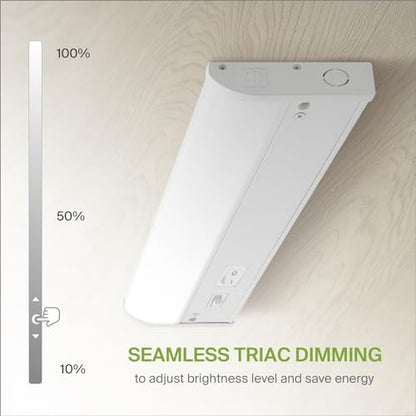 ASD LED Under Cabinet Lighting, 12 inch 5W 325 LM, Dimmable Hardwired Under Cabinet Lights for Kitchen, 3000K Soft/4000K Cool/5000K Daylight, Under Counter Light Fixtures, ETL, White, 2 Pack - color: 12 Inch White, size: 2 Pack