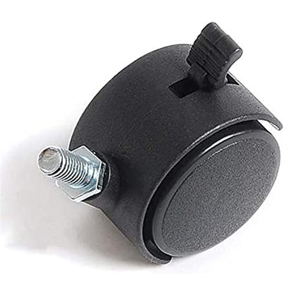 HOWDIA 4 Pcs M8×1.25 Thread (with 3/8 Adapter Nuts) 1.5" Swivel Caster Wheels with Brake, Light-Duty Casters Replacement for Carts/Small Furniture, Fits Metric M8 & Imperial 3/8, (30kg Total, 4-Pack) - style: M8-1.25(3/8-16 UNC)×13mm Threaded Stem with Br