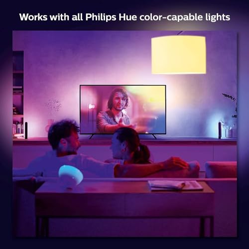 Philips Hue 75" Smart Light Strip - White and Color Ambiance LED Color-Changing TV Backlight - Sync with Television, Music, Gaming - Requires Bridge and Sync Box - size: 75-Inch