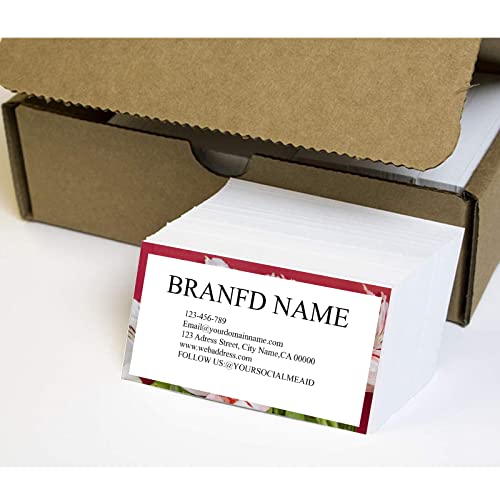 Custom Printed Business Cards - 3.5" x 2" 200 Pcs Premium Custom Cards for Business with Single or Double Sided Personalized No Additional Charge - color: Clear