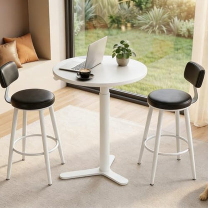 FLEXISPOT Gas Spring Lift Sit-to-Stand Table,20" Round Bar Table - color: White, size: 20‘’