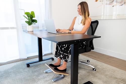 Under Desk Footrest for Active Sitting – Motion Rocking Foot Rest to Bounce & Fidget While You Work – Ergonomic Wooden Desk Foot Rest for Circulation & Focus – Hopper - color: Birch