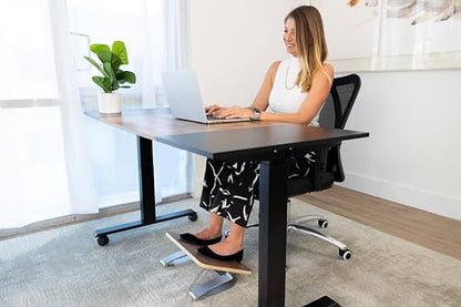 Under Desk Footrest for Active Sitting – Motion Rocking Foot Rest to Bounce & Fidget While You Work – Ergonomic Wooden Desk Foot Rest for Circulation & Focus – Hopper - color: Birch
