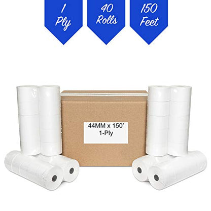 44mm (1-3/4") x 150' BOND Cash Register/Calculator Receipt Paper - 40 Rolls