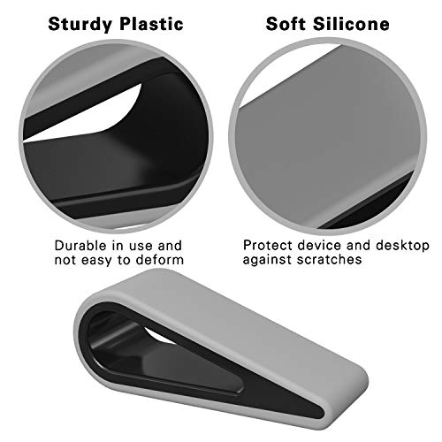 MoKo Universal Laptop/Computer Keyboard Stands,[4 Pack] Anti-Slip Silicone Tilting Wedge Riser Stable Kickstand,Ultra Compact Ventilated Tablet Stand Portable Elevation Feet for Notebook Keyboard-Gray - color: Gray