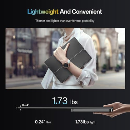 InnoView 16" Portable Monitor 144Hz Portable Gaming Monitor with Protective Sleeve, 1200P FHD External Monitor, Lightweight, Extra Second Screen for Laptop, PS5, Mac, Xbox (Not Includes Adapter) - size: 16 Inch