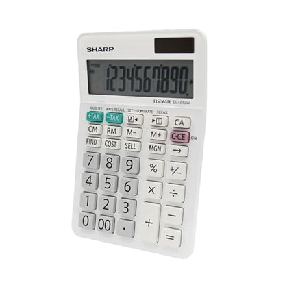 SHARP EL330W Twin Power XL 10-Digit Display