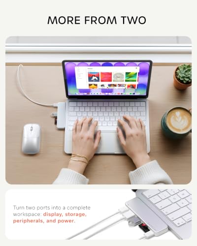 Satechi 6-in-2 USB-C Snap Hub, 4K/60Hz HDMI, for MacBook Neo, Silver - color: Silver