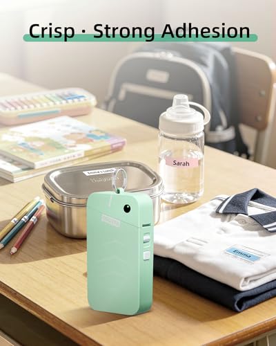ORGSTA S001 Label Maker Machine with Tape, Portable Bluetooth Label Maker - color: Green