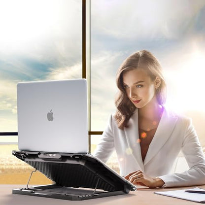 Laptop Cooling Pad with 8 Cooling Fans, Cooling Pad for Laptop Fan 13-15.6 Inch, Laptop Cooler Stand with 6 Height Adjustable, Notebook Cooler Pad with Two USB Port [2025 Version] - size: 8 Fans