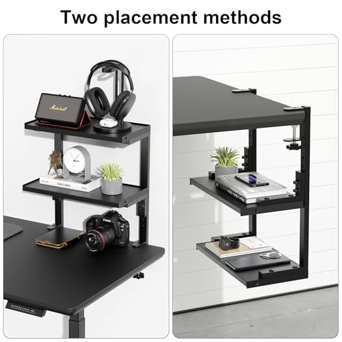 2-Tier Desk Shelf - color: Black