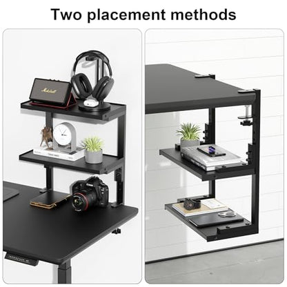 2-Tier Desk Shelf - color: Black