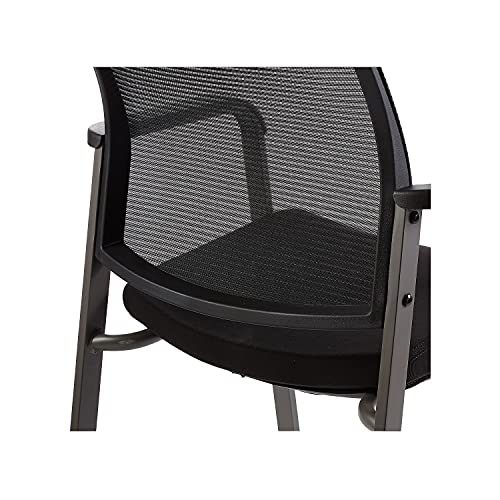 Union & Scale Guest & Reception Chair, Fabric, Black, 2-Pack | Comfortable seating for reception areas and everyday office use.