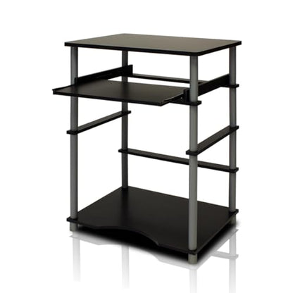 Furinno Home Laptop Notebook Computer Desk, Black/Grey - color: Black/Grey, size: 16 Inch Wide