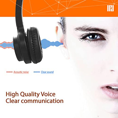 IPD IPH-255 Phone Headset with Noise Cancelling Microphone for Office and Call Center-Compatible with Avaya 1608 1616 9601 9608 9611 9611G 9620 9621 9630 9631 9640 9641 9650 9670 J139 J159 J169 J179 - color: 255-BL-LEAT