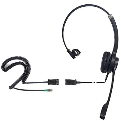 IPD IPH-250 Office Phone Headset with Noise Cancelling Microphone - color: 250-BL-LEAT