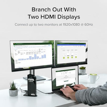 Plugable USB 3.0 Universal Laptop Docking Station, Dual HDMI Monitor