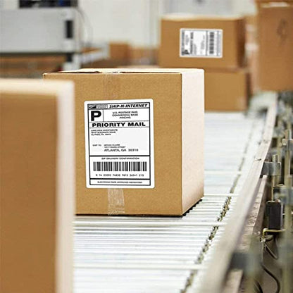 4" x 6" Fanfold Labels Direct Thermal Labels - White Shipping Mailing Postage Labels Permanent Adhesive 1000 Labels Per Stack (8000 Labels=8 Stacks) - size: 8 Stacks | 8000 Labels