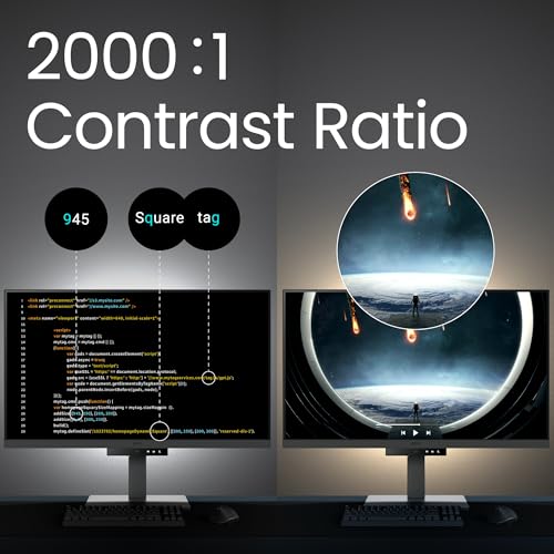 BenQ RD320U 32” 4K 3840x2160 Programming Monitor with 2000:1 Contrast Ratio, Nano Matte Panel, Backlight, 90W USB-C, Coding Modes, Night Hours Protection, Ergonomic Design, and Eye-Care Technology | Nano Matte Panel, Eye-Care, Coding Modes, MoonHalo Backl