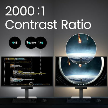 BenQ RD320U 32” 4K 3840x2160 Programming Monitor with 2000:1 Contrast Ratio, Nano Matte Panel, Backlight, 90W USB-C, Coding Modes, Night Hours Protection, Ergonomic Design, and Eye-Care Technology | Nano Matte Panel, Eye-Care, Coding Modes, MoonHalo Backl