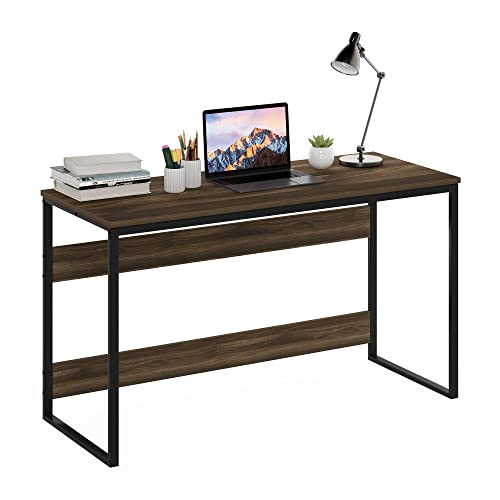 Furinno Moretti Modern Lifestyle Enhanced Study Desk, 52, Columbia Walnut | Open Frame, Rectangular, Gaming Desk, for Computer, Writing, for Home Office, Study Room, Dorm - color: Columbia Walnut, size: 52 inches