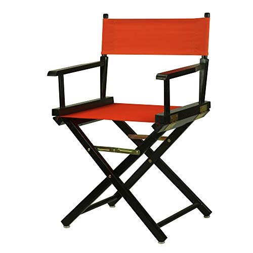 Casual Home 18" Director's Chair Black Frame-Orange Canvas - color: Black Frame/Orange Canvas, size: 18" - Classic Height, style: Black Frame
