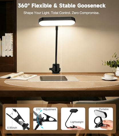 Jasput Clip-On Rechargeable Book Light for Reading in Bed