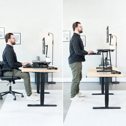 VIVO 32 in Standing Desk Riser, Height Adjustable Workstation - color: Black, size: 32"