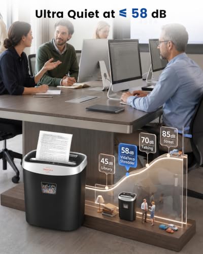 VidaTeco 10-Sheet Paper Shredder for Home Office, US Patented Cutting - size: 10 sheet