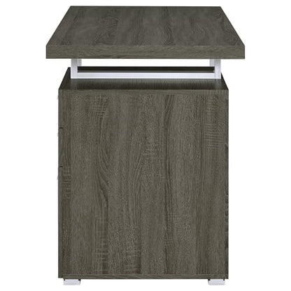 Coaster Brennan 47-Inch Rectangular 3-Drawer Desk, Weathered Grey 800520 - color: Weathered Grey