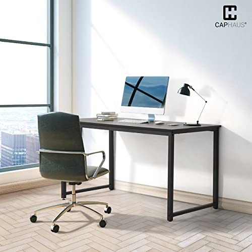 CAPHAUS 47 Inch Modern Computer Desk for Home Office, Gaming & Small Spaces - Compact Black Writing Desk, Easy Assembly, 220 lbs, P2 Board - size: 47 inch