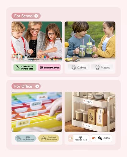 NIIMBOT D110 Upgrade Mini Label Maker, Bluetooth Thermal Printer for Daily - color: Pink, style: Label Machine with 1 Label Tape