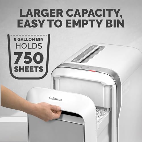 Fellowes Powershred LX220 Micro-Cut Paper Shredder, White - style: 20 Sheet - White