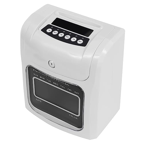 Calculating Time Clock，Staff Check in Out Machine with LCD Display,Automatic Time Calibration,Small Business Punch Pak, Up to 50 Employees, Includes 50 Time Cards and 1 Security Key