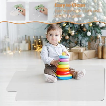 KMAT Office Chair Mat,Easy Glide Hard Wood Tile Floor Mats,Chair Mat for Home Office Rolling Chair,Heavy Duty Floor Protector -36"x48" with Lip - size: 36"x48", style: Hard Floor Mat With Lip