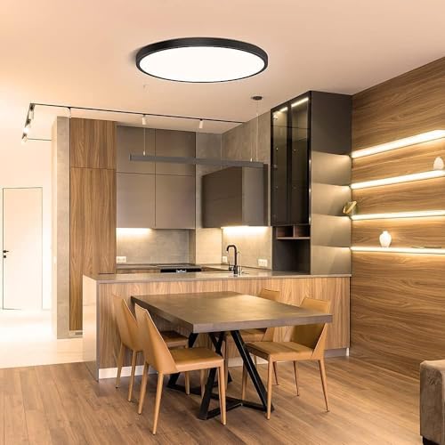 8Pack 12Inch 3200LM LED Flush Mount Ceiling Light,28W White 6000K,120V Slim Surface Mount Ceiling Light Fixture for Kitchen Bedroom Living Room - size: 8Pack-28W-12Inch-Round